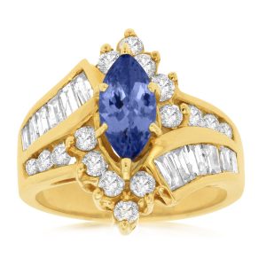 TANZANITE & DIAMOND RING