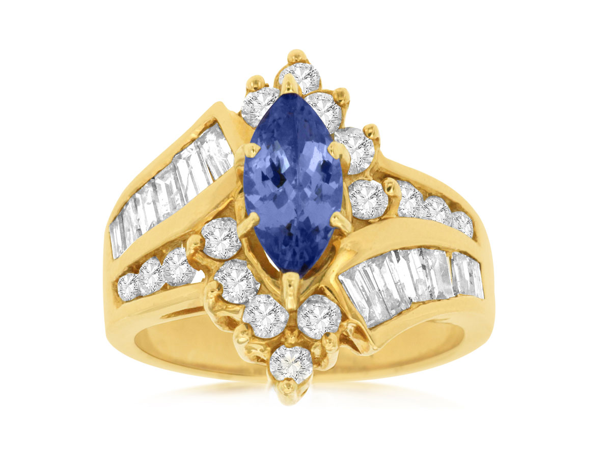 TANZANITE & DIAMOND RING