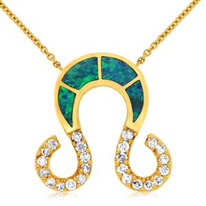 OPAL & DIAMOND NECKLACE