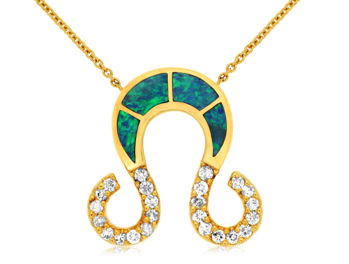 OPAL & DIAMOND NECKLACE