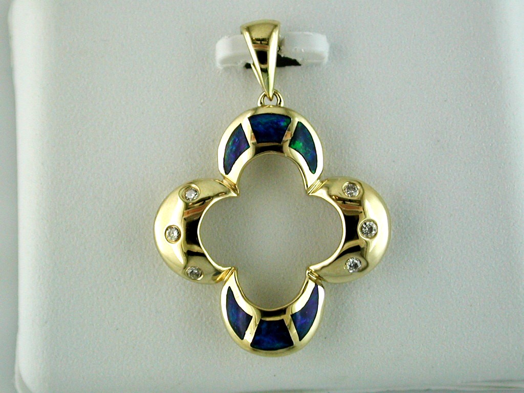 OPAL & DIAMOND PENDANT
