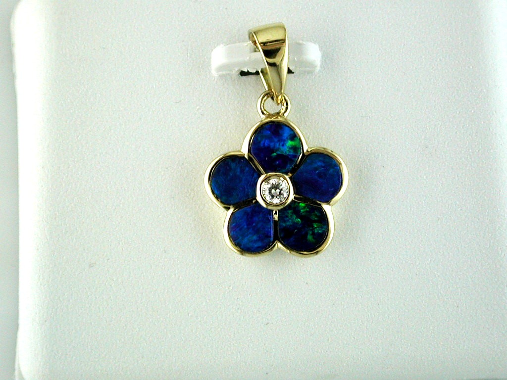 OPAL & DIAMOND PENDANT