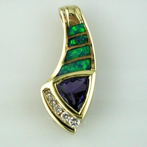 TANZANITE & OPAL PENDANT