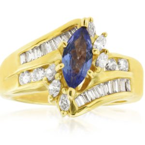 TANZANITE & DIAMOND RING