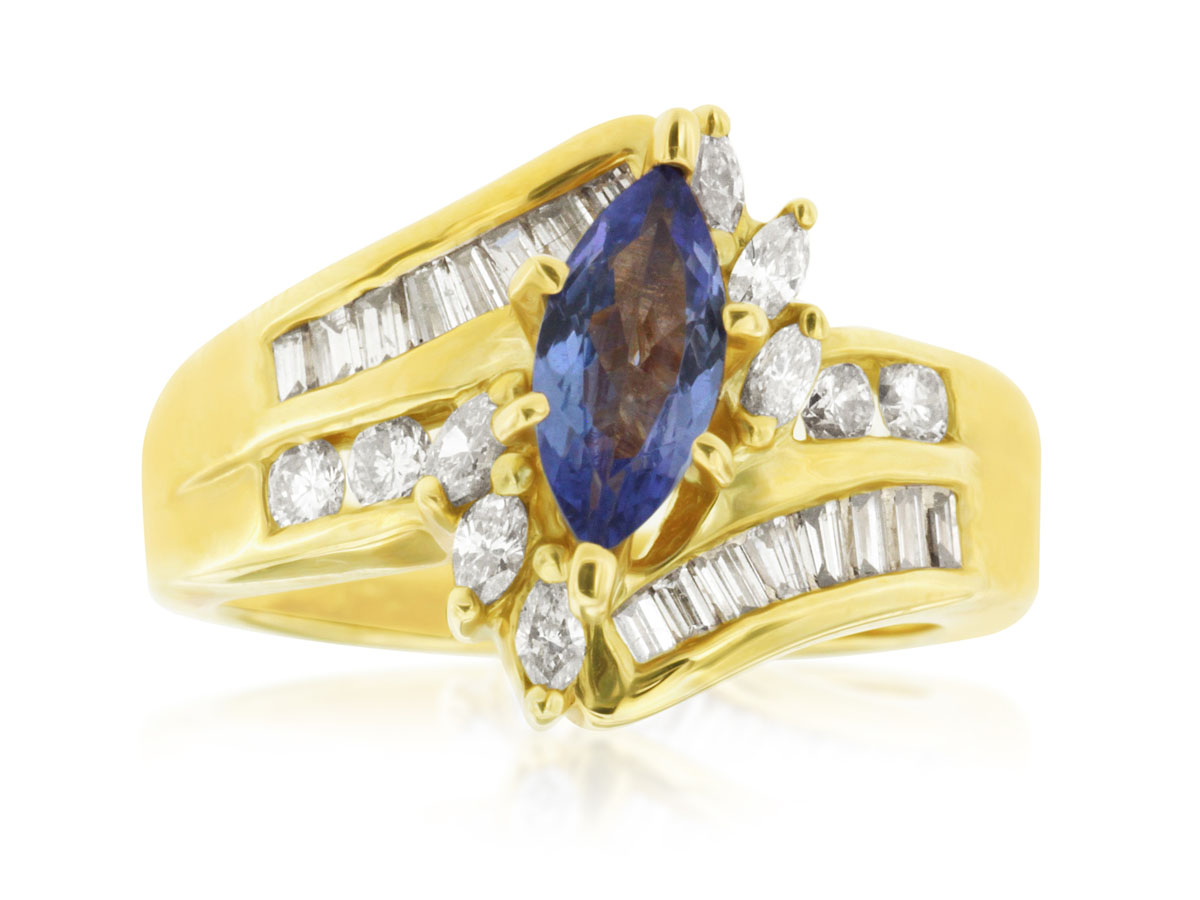 TANZANITE & DIAMOND RING