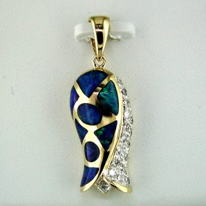 OPAL & DIAMOND PENDANT