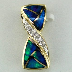 OPAL & DIAMOND PENDANT