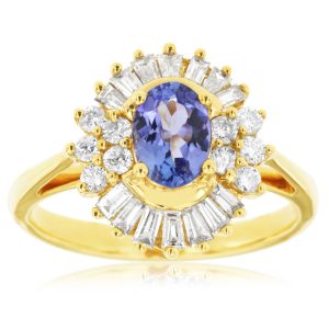 TANZANITE & DIAMOND RING