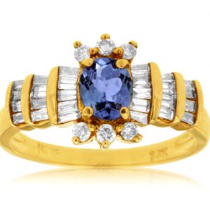 TANZANITE & DIAMOND RING