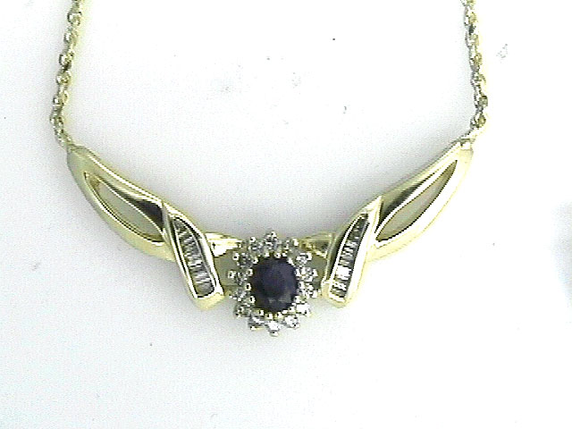 SAPPHIRE & DIAMOND NECKLACE
