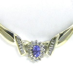 TANZANITE & DIAMOND NECKLACE