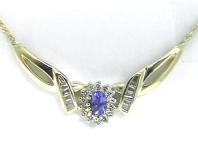 TANZANITE & DIAMOND NECKLACE