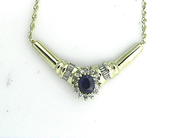 SAPPHIRE & DIAMOND NECKLACE