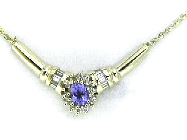 TANZANITE & DIAMOND NECKLACE