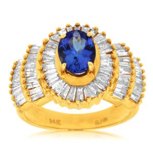 TANZANITE & DIAMOND RING