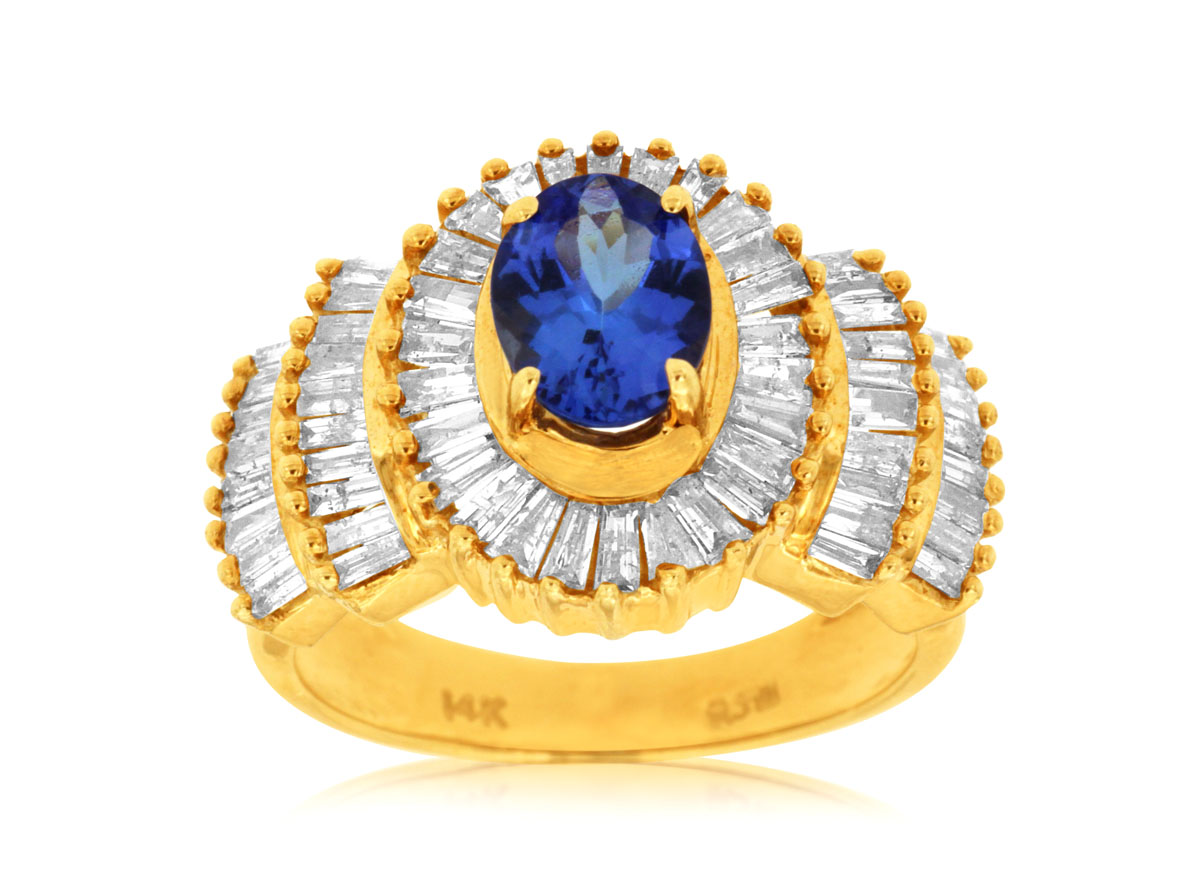 TANZANITE & DIAMOND RING