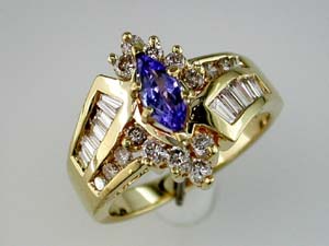 TANZANITE & DIAMOND RING