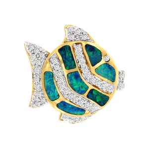 OPAL & DIAMOND PENDANT