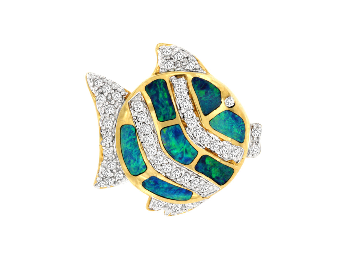 OPAL & DIAMOND PENDANT