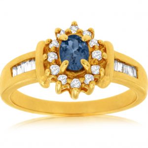 TANZANITE & DIAMOND RING