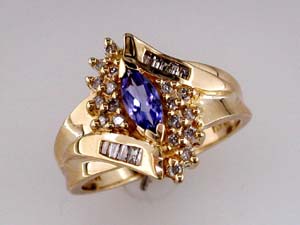 TANZANITE & DIAMOND RING