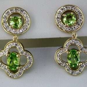 PERIDOT & DIAMOND EARRING