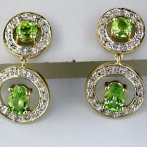 PERIDOT & DIAMOND EARRING