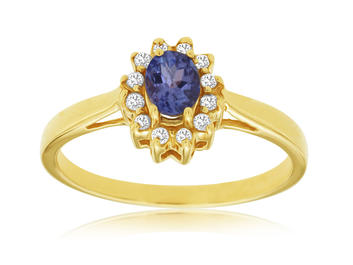 TANZANITE & DIAMOND RING