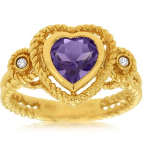 AMETHYST & DIAMOND RING