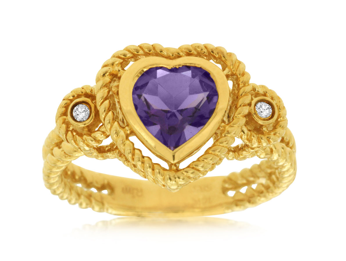 AMETHYST & DIAMOND RING