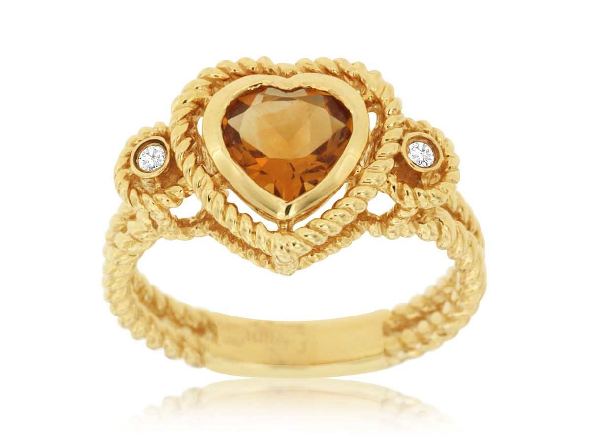 CITRINE & DIAMOND RING