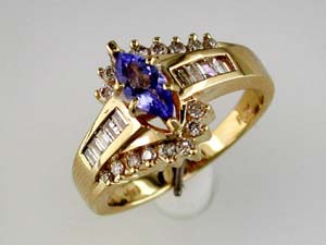 TANZANITE & DIAMOND RING