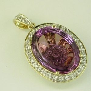 AMETHYST & DIAMOND PENDANT