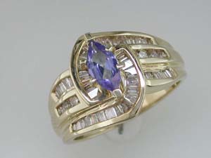 TANZANITE & DIAMOND RING