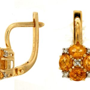 CITRINE & DIAMOND EARRING