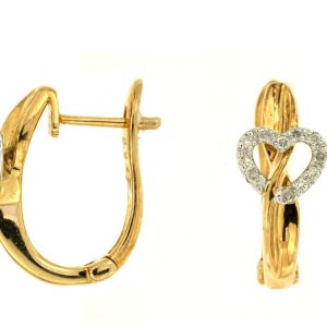DIAMOND HEART EARRING
