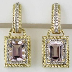 AMETHYST & DIAMOND EARRING