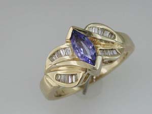 TANZANITE & DIAMOND RING
