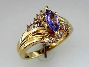 TANZANITE & DIAMOND RING