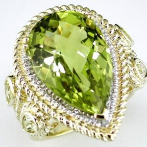 DIAMOND & LEMON QUARTZ RING