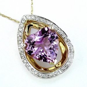 AMETHYST & DIAMOND PENDANT