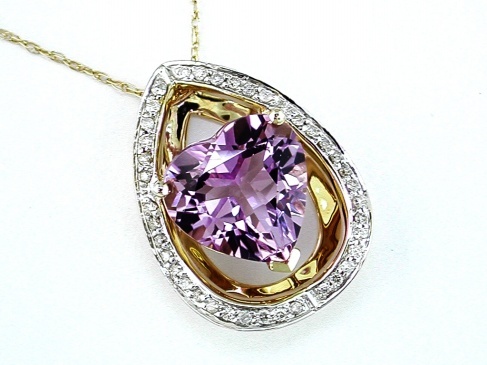 AMETHYST & DIAMOND PENDANT