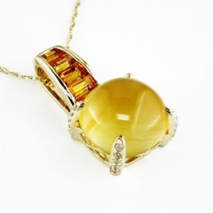 CITRINE & DIAMOND PENDANT