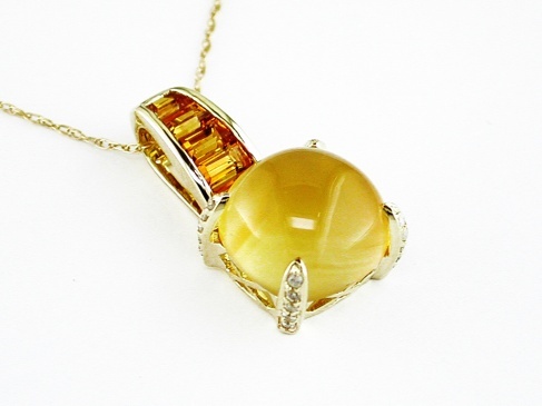 CITRINE & DIAMOND PENDANT