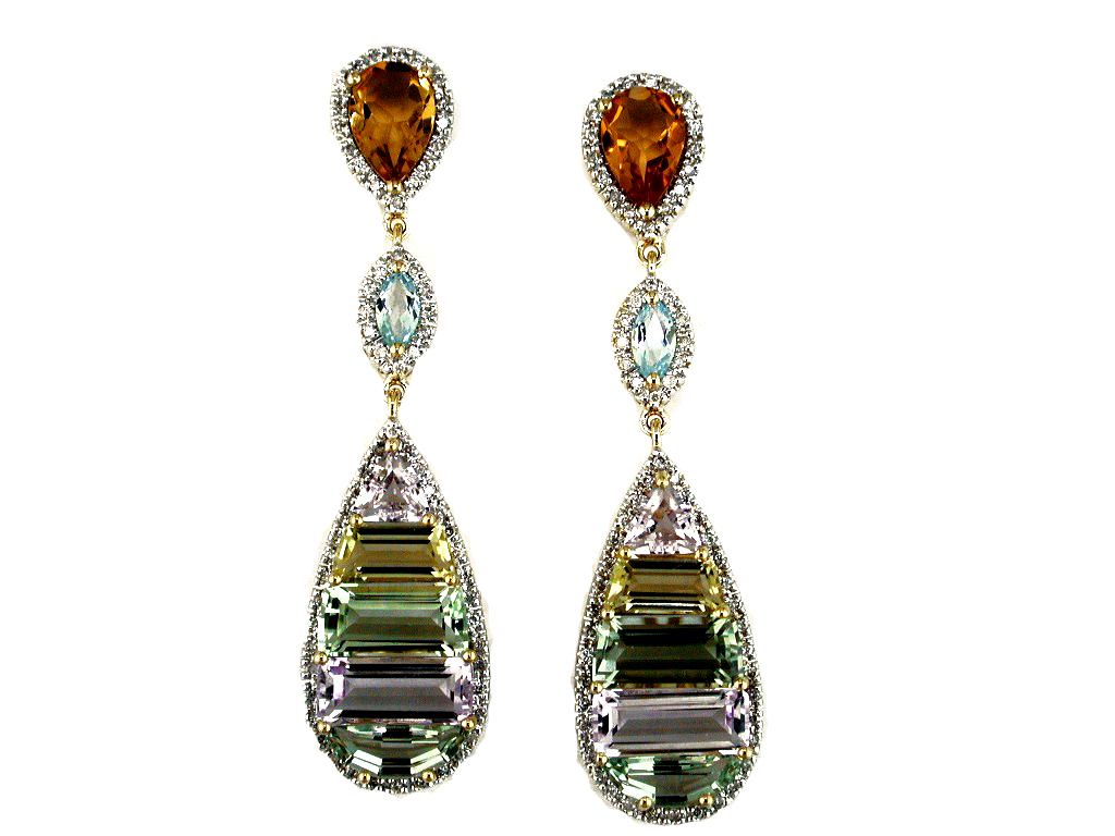 DIA'MULTI CLR SEM PREC EARRING