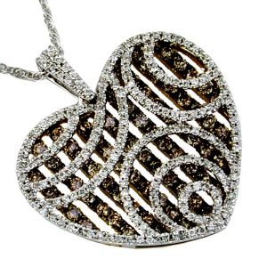 DIAMOND & MOCHA DIA PENDANT