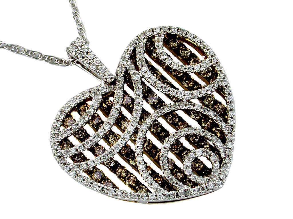 DIAMOND & MOCHA DIA PENDANT