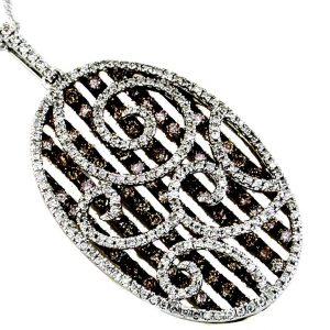 DIAMOND & MOCHA DIA PENDANT