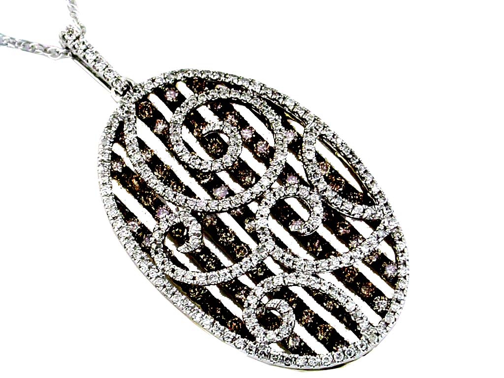 DIAMOND & MOCHA DIA PENDANT