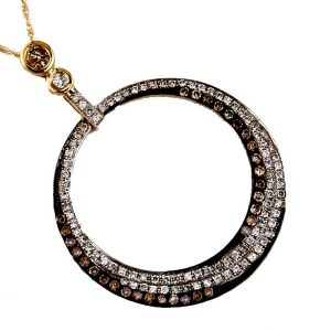 DIAMOND & MOCHA DIA PENDANT